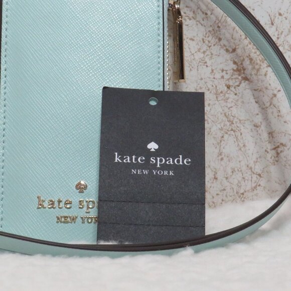 Kate Spade Saffiano Leather Card Case Lanyard (Blue Glow) - Picture 3 of 3